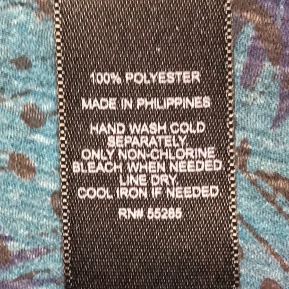 Express Sheer Feather Print Tie Front Blouse - image 5